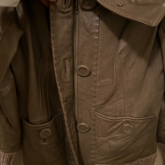 Mackage Lamb Leather Shawl Collar Jacket Size Medium - Picture 8 of 10